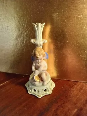 Antique Porcelain Figurine Miniature Cherub Angel Putti Bud Vase 1920s Child • $12