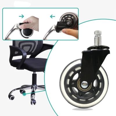 $18.19 • Buy Office Chair Wheels Replacement Rubber Chair Casters Office Chair Castors Hot