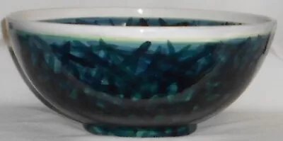 1998 Block CHAOS PATTERN Shades Of Green Color LARGE SALAD SERVING BOWL • $39.99