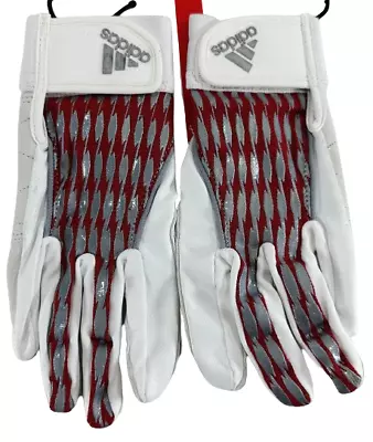 Adidas Womens PowerAlley Padded Baseball Batting Gloves White/Maroon SMALL • $24.99