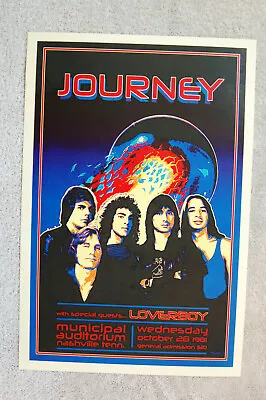 Journey Concert Tour Poster 1981 Nashville -- • $4.25