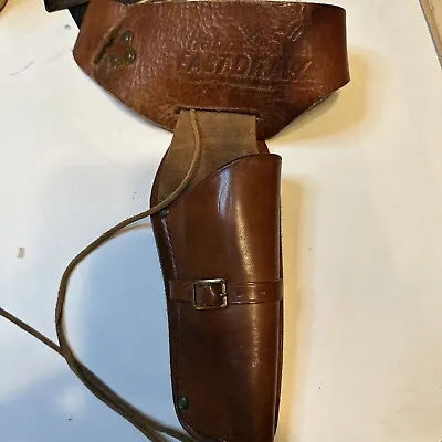 Vintage Hahn 45 Fast Draw Leather Holster With Belt Genuine Top Grain Cowhide • $80