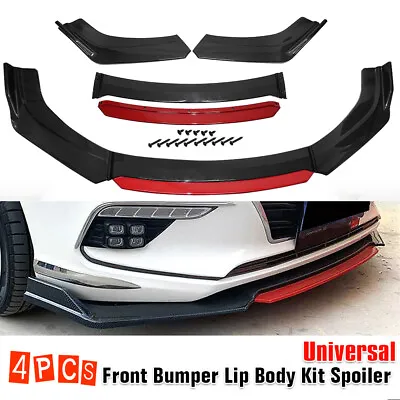 For Universal Carbon Fiber Look Car Front Bumper Lip Splitter Spoiler Body Kit • $48.50