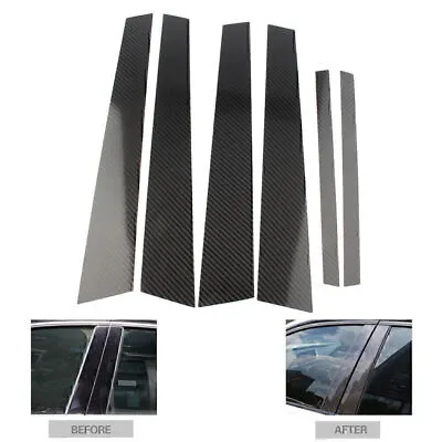 Pillar Post Window Trim Cover Carbon Fiber Look For BMW 3 Series BMW E46 1998-04 • $29.06