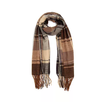 Women Long Soft Warm Tartan Check Wraps Shawl Stole Scarf Scarves Winter  • £5.99