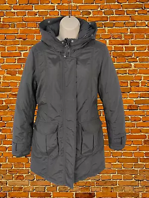 Womens Mountain Warehouse Size Uk 8 Black Down Padded Windcheater Jacket Coat • £24.99