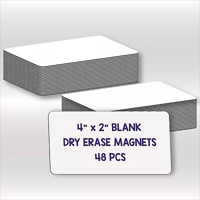 Dry Erase Magnets Blank Magnetic Dry Erase Labels 48-Pack Erasable Magnets... • $32.98
