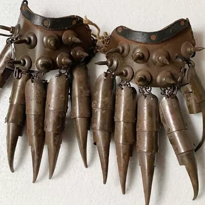 Ancient Chinese Steel Gauntlets Gloves Armor Gloves Metal Claws • $46.49