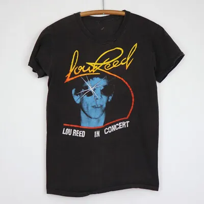 Vintage Lou Reed In Concert T-Shirt Classic Black Unisex Size S-234XL CC1089 • $20.89