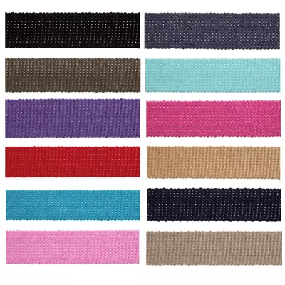 30mm Webbing Cotton Acrylic Tape Craft Upholstery Strap Trim • £2.80