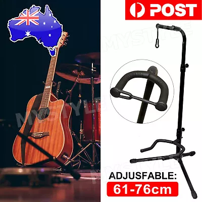 $16.85 • Buy Upgraded Folding Guitar Stand Bass Tripod Electric Acoustic Floor Holder Rack AU