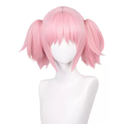 Puella Magi Madoka Magica Madoka Kaname Cosplay Wig 30cm Pink Ponytail Hair • $23.99