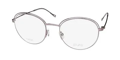 Marchon Airlock Pure 5007 Titanium Oversized Lenses Retro Eyeglass Frame/eyewear • $56.95