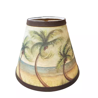 Curved Palm Trees Mini Lamp Shade - 5 X 6 Handmade Pre-owned One Shade Pre-owned • $17.48