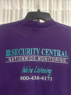 Vintage 90s BEST Fruit Of The Loom Security Central Single Stitch T Shirt  M T4 • $24.99