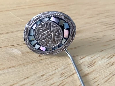 £9.99 • Buy Vintage Antique Sterling Silver 325 Hat Pin M Of Pearl Collectable
