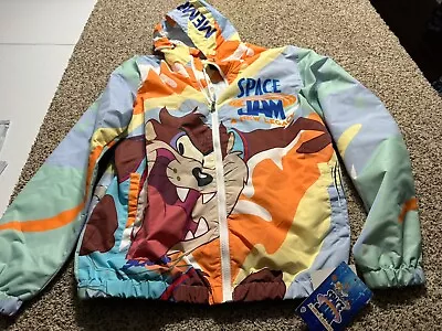 NWT Members Only Space Jam Windbreaker Jacket Taz Bugs Bunny Size M Medium • $29