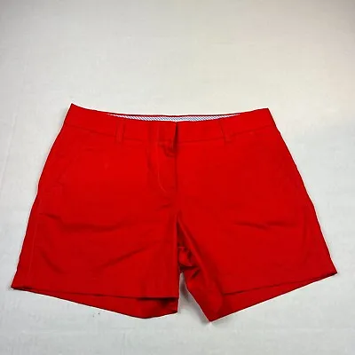 J.Crew Womens Broken In Chino Shorts Red Classic Everyday Casual Size 6 NEW • $14.99