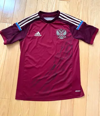 $32 • Buy Russia 2014 2015 Home Football Shirt Soccer Jersey Adidas Climacool Youth Large