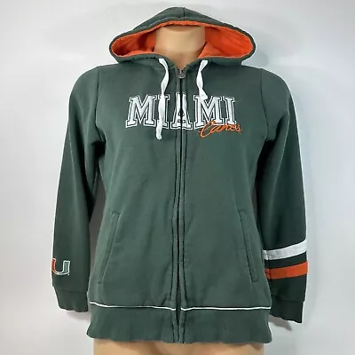 Champion Miami Hurricanes Hoodie Full Zip Miami Cares Green Women’s Medium M • $20.74