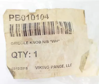 Viking Range Griddle Knob N/S - White PB010104 Genuine OEM • $82
