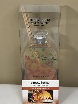 NEW RARE Yankee Candle Reed Diffuser Autumn Pumpkin 3 Fl Oz 12 Reeds NIP -B16 • £19.25