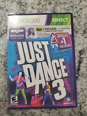 Just Dance 3 (Microsoft Xbox 360) Kinect Sensor Required Free Fast Shipping • $5.99