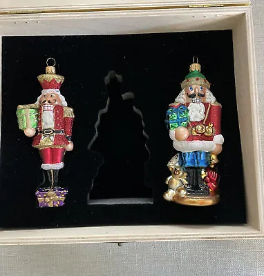 Komozja Family Mostowski Polish Glass Set/2 Nutcrackers W/ Wooden Box • $69