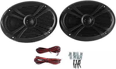 Pair  RMSTS69B 6X9 1000W Waterproof Marine Boat Speakers 2-Way Black • $64.99