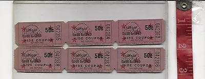 Vintage Lot Toby Tyler Circus Tickets 50c Ride Coupon No Refund  • $9
