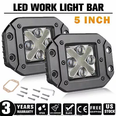 2X 3inch 30W LED Spot Cube Work Light Flush Mount Lighting Pods Fog Lamp For SUV • $24.31