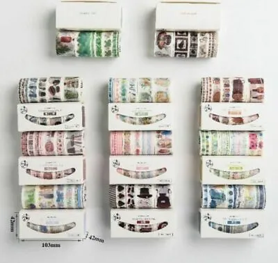 $7.79 • Buy 10pcs Adhesive Paper Stationery Scrapbooking Tape Sticker Washi Masking Set DIY