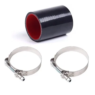 3  Inch BKRD Straight Silicone Coupler Pipe Intake Turbo W/ 2x T-Bolt Clamps • $9.09