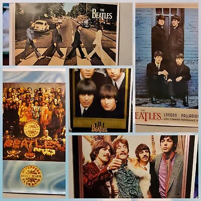 5pc VTG 60s BEATLES POSTER BANNER LOT Yesterday ORIGINAL AUTHENTIC Apple Corps • $300