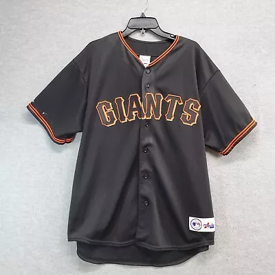 VINTAGE San Francisco Giants Men Jersey XL Black Logo Majestic 90s USA READ • $61.96