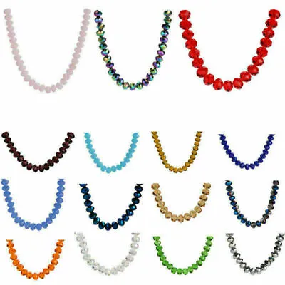 $1.82 • Buy 3x2mm 200pcs Faceted Rondelle Glass Crystal Spacer Loose Beads Jewelry Findings#