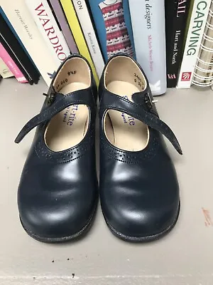 £45 • Buy Girls 9.5F Start Rite Navy Blue Leather Louisa School Shoes Buckle