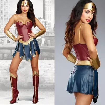 £22.99 • Buy Wonder Woman Costume Movie Diana Superhero Halloween Cosplay Fancy Dress Outfit