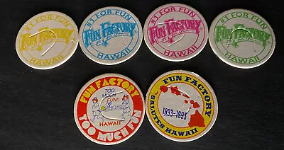 Lot Of 6 Pogs Milk Caps Vtg Hawaii Fun Factory • $6.99