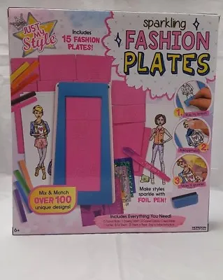 Fashion Plates Supplies Set Toy Girls Kids Draw Craft Dress Deluxe Designer Kit • £28.96