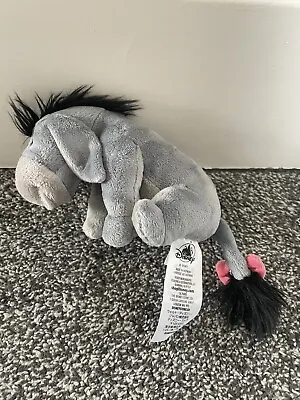 Disney Store 8” Eeyore Grey Plush Winnie The Pooh Soft Teddy Toy Donkey VGC • £10