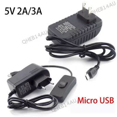 Micro USB Power Adapter Supply 5V 2A 3A Switch For Raspberry Pi Zero PC 21H • $6.52