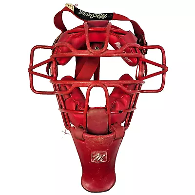 Vintage MacGregor Baseball Catchers Mask With Throat Protector - RED - MCB255 • $24.99