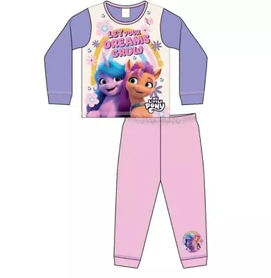 Girls Toddlers Kids MY LITTLE PONY Pyjamas PJs Set 100% Cotton Long Sleeve 1-5 • £7.99