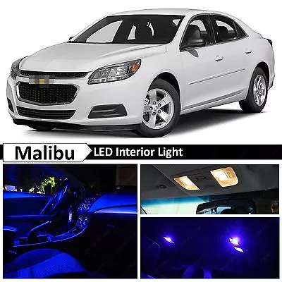 Blue Interior LED Lights Package Kit For 2013-2015 Chevy Malibu • $12.89