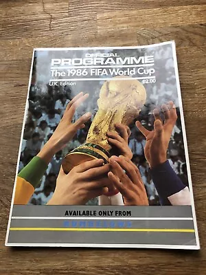 £3 • Buy Mexico 1986 FIFA World Cup Official Football Programme UK Edition Rumbelows