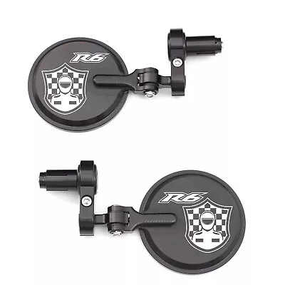 Racer Black Folding Bar End Mirrors For Yamaha YZF R6 06-20 16 15 14 13 12 • $61.45