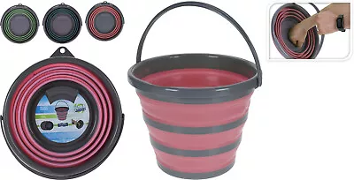 10L Large Collapsible Folding Bucket Camping Caravan Boat Silicone Washing Bowl • £9.95