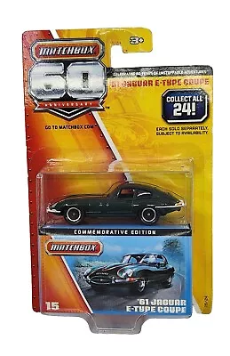 '61 Jaguar E-Type Coupe Matchbox 60th Commemorative #15 (Green) • $14.99