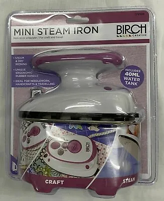 Birch Mini Steam Iron For Craft And Travel • Steam & Dry  AU / NZ Approved Power • $66.90